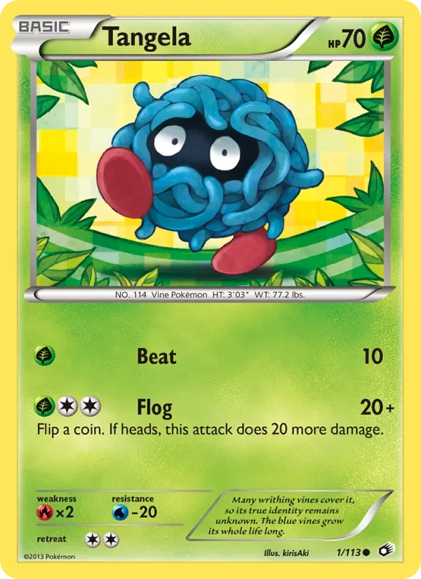 Tangela 1/113 Legendary Treasures Pokémon card