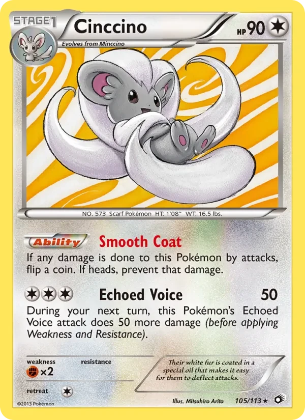 Cinccino 105/113 Legendary Treasures Pokémon card
