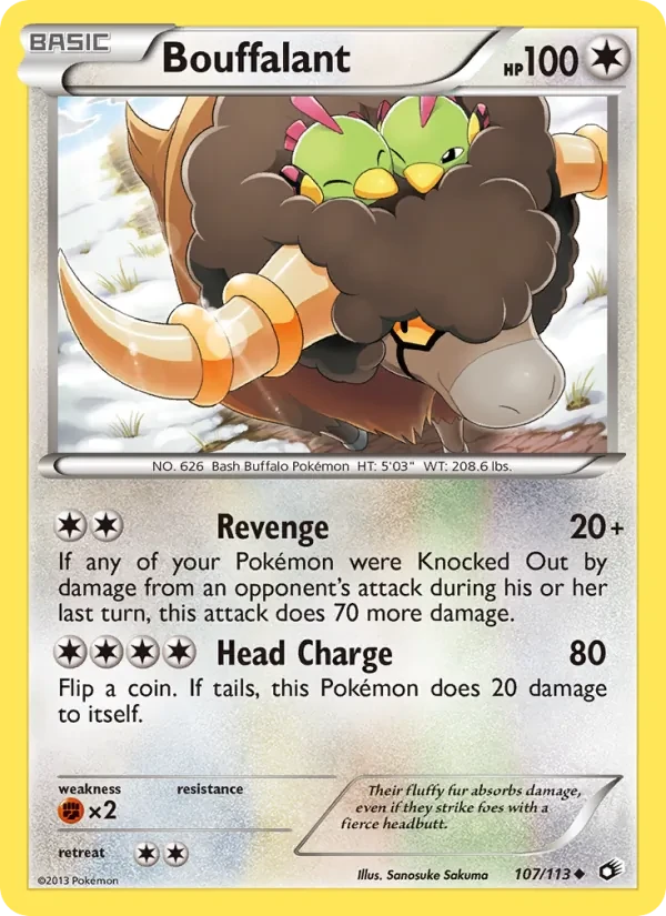 Bouffalant 107/113 Legendary Treasures Pokémon card