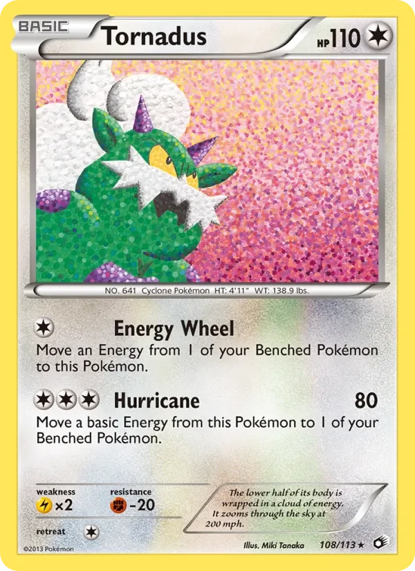 Tornadus 108/113 Legendary Treasures Pokémon card