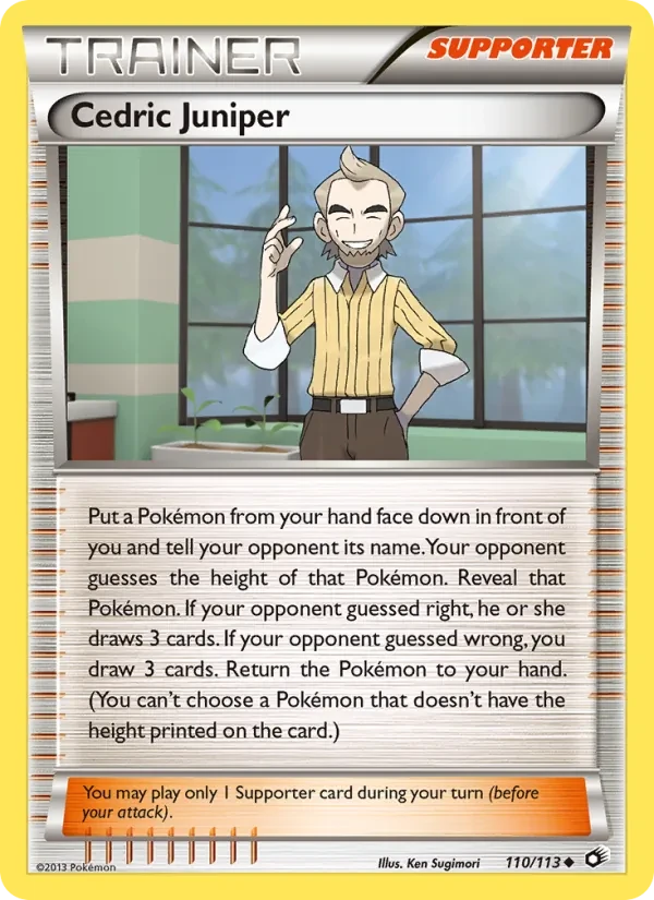 Cedric Juniper 110/113 Legendary Treasures Pokémon card