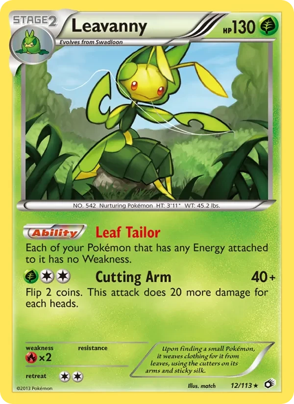Leavanny 12/113 Legendary Treasures Pokémon card