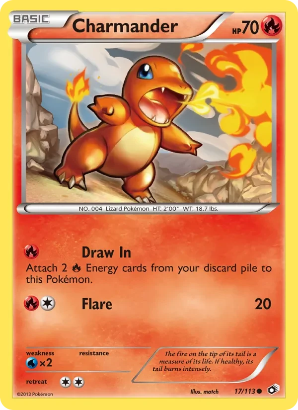 Charmander 17/113 Legendary Treasures Pokémon card