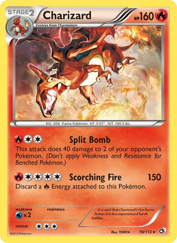 Charizard 19/113 Legendary Treasures Pokémon card