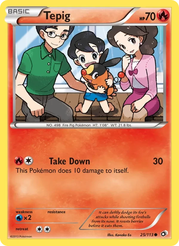 Tepig 25/113 Legendary Treasures Pokémon card
