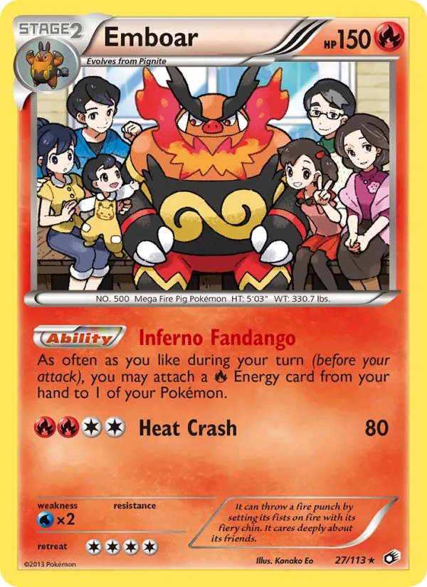 Emboar 27/113 Legendary Treasures Pokémon card