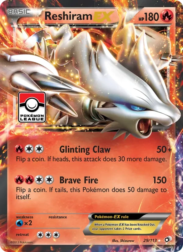 Reshiram-EX 29/113 Legendary Treasures Pokémon card
