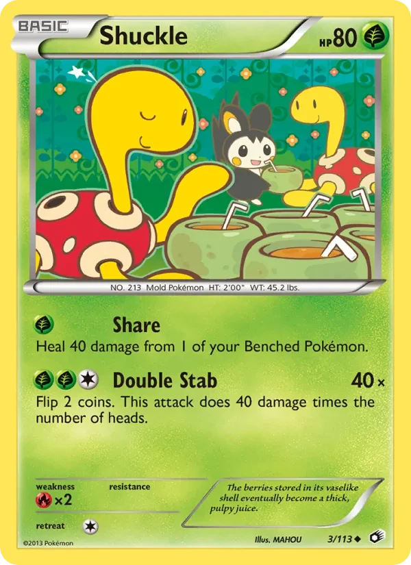 Shuckle 3/113 Legendary Treasures Pokémon card
