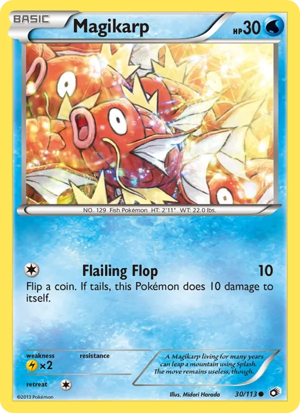 Magikarp 30/113 Legendary Treasures Pokémon card