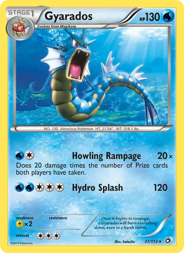 Gyarados 31/113 Legendary Treasures Pokémon card