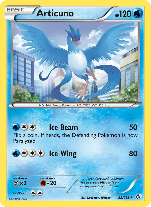 Articuno 32/113 Legendary Treasures Pokémon card