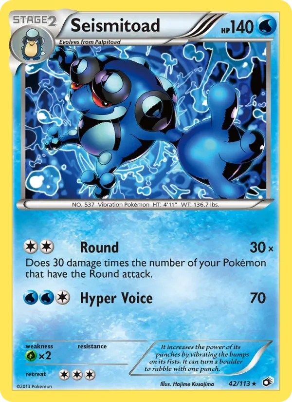 Seismitoad 42/113 Legendary Treasures Pokémon card