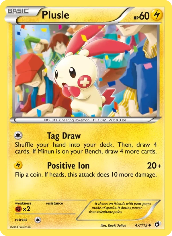 Plusle 47/113 Legendary Treasures Pokémon card