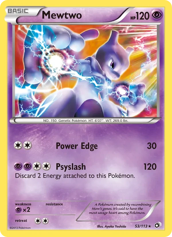 Mewtwo 53/113 Legendary Treasures Pokémon card