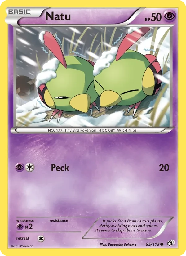 Natu 55/113 Legendary Treasures Pokémon card