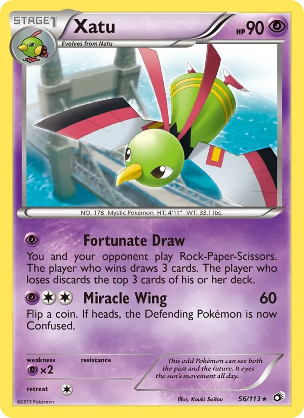 Xatu 56/113 Legendary Treasures Pokémon card