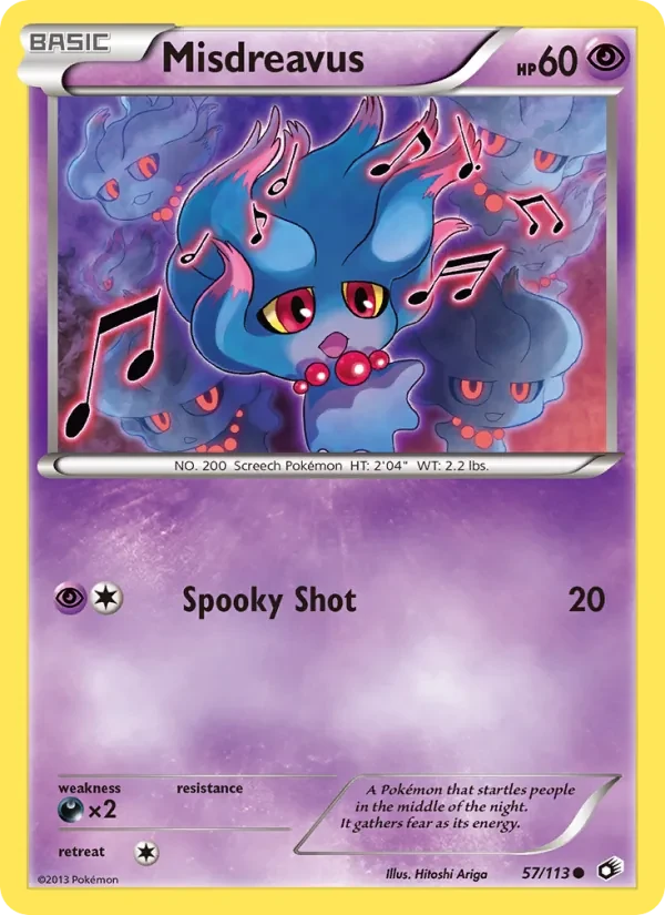Misdreavus 57/113 Legendary Treasures Pokémon card