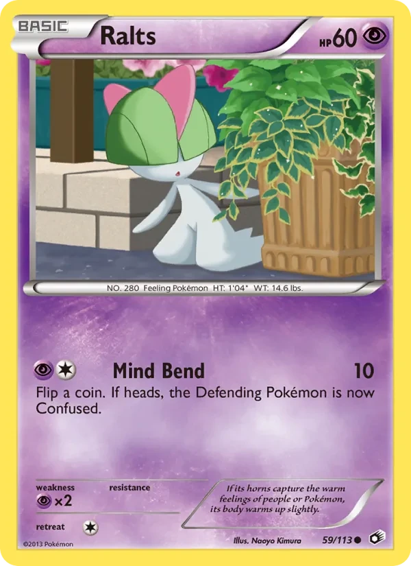 Ralts 59/113 Legendary Treasures Pokémon card