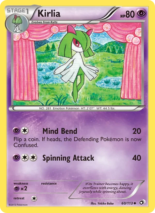 Kirlia 60/113 Legendary Treasures Pokémon card