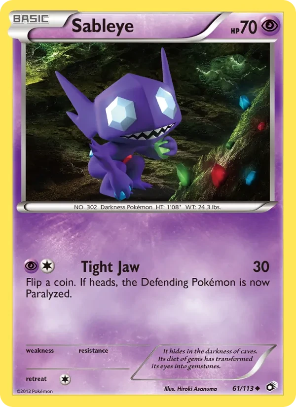 Sableye 61/113 Legendary Treasures Pokémon card