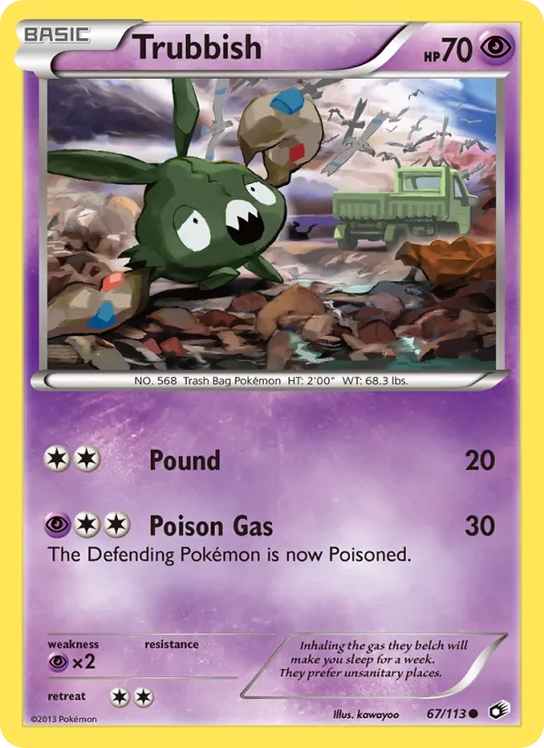 Trubbish 67/113 Legendary Treasures Pokémon card