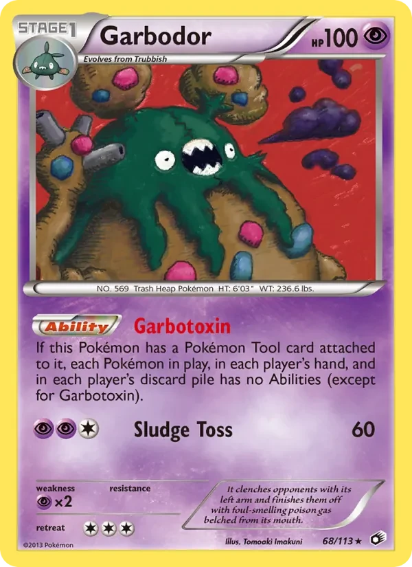 Garbodor 68/113 Legendary Treasures Pokémon card