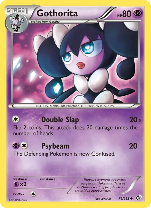 Gothorita 71/113 Legendary Treasures Pokémon card