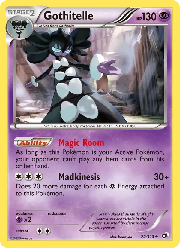 Gothitelle 72/113 Legendary Treasures Pokémon card