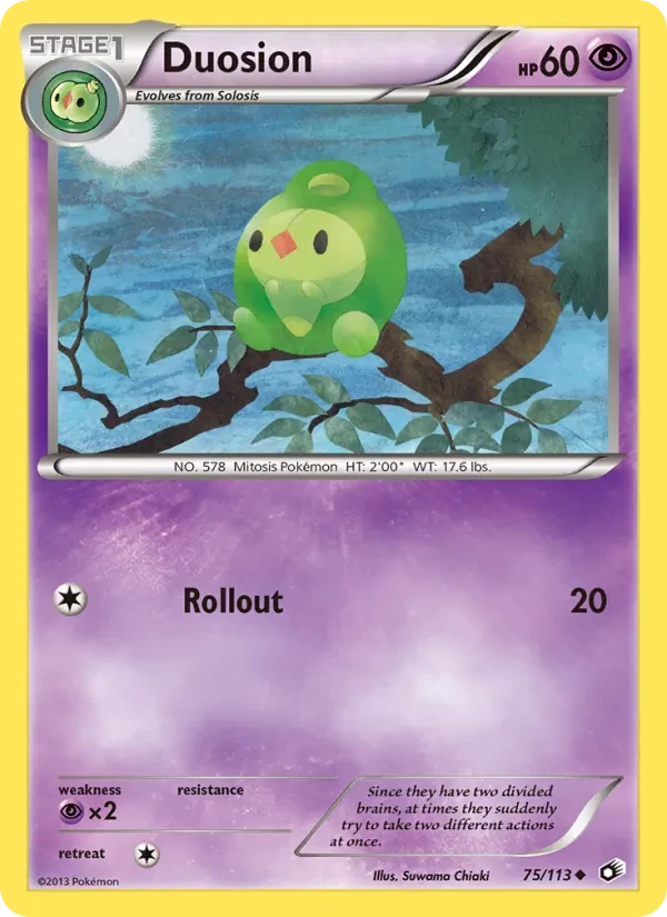 Duosion 75/113 Legendary Treasures Pokémon card