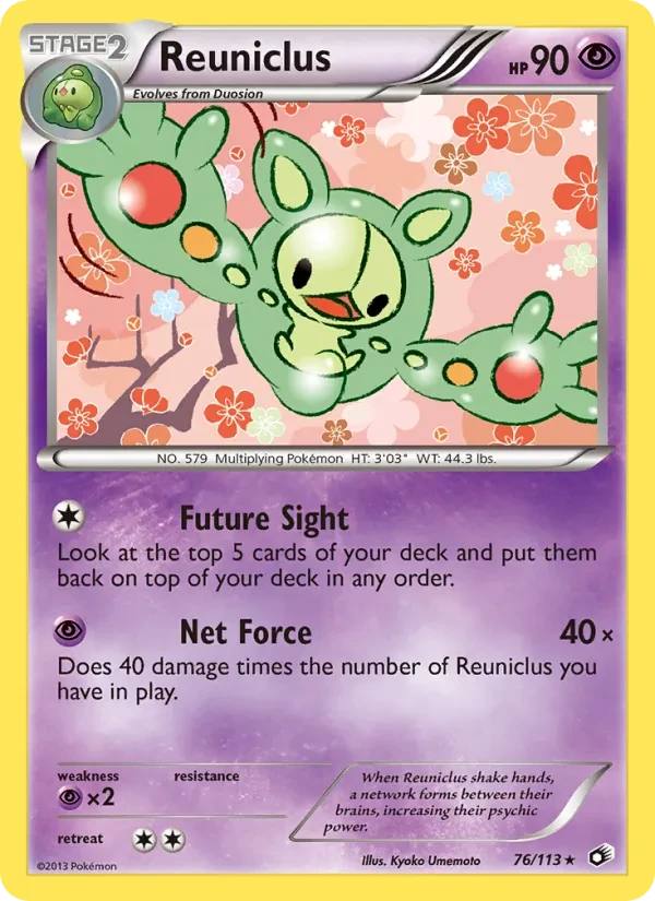 Reuniclus 76/113 Legendary Treasures Pokémon card