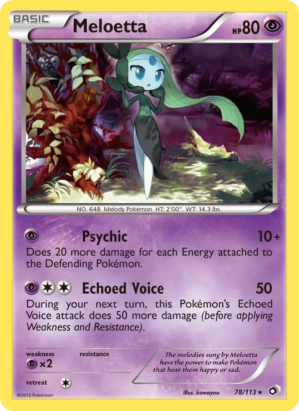 Meloetta 78/113 Legendary Treasures Pokémon card