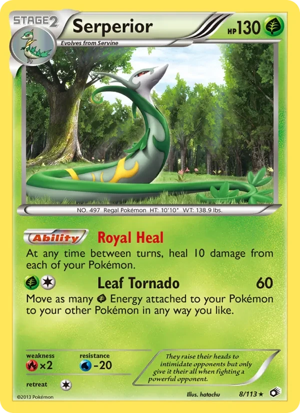 Carta Pokémon Serperior 8/113 Legendary Treasures