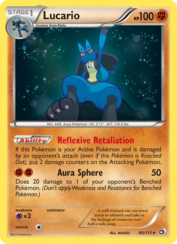 Lucario 80/113 Legendary Treasures Pokémon card
