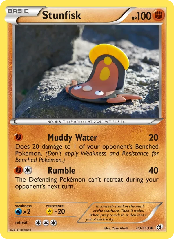 Stunfisk 83/113 Legendary Treasures Pokémon Karte