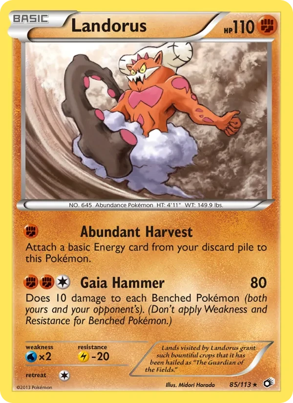 Landorus 85/113 Legendary Treasures Pokémon card
