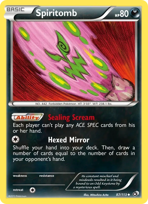 Spiritomb 87/113 Legendary Treasures Pokémon Karte