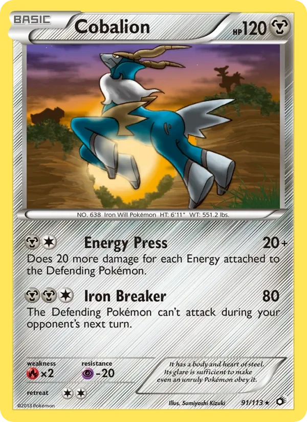 Cobalion 91/113 Legendary Treasures Pokémon card