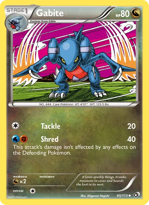 Gabite 95/113 Legendary Treasures Pokémon card