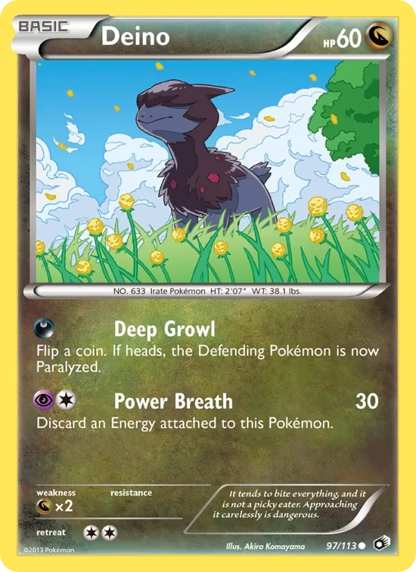 Deino 97/113 Legendary Treasures Pokémon card