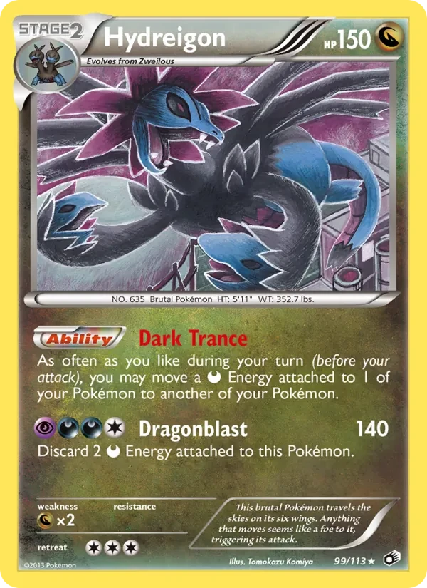 Hydreigon 99/113 Legendary Treasures Pokémon Karte