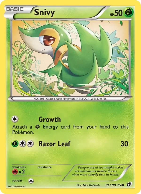 Snivy RC1 Legendary Treasures Pokémon card