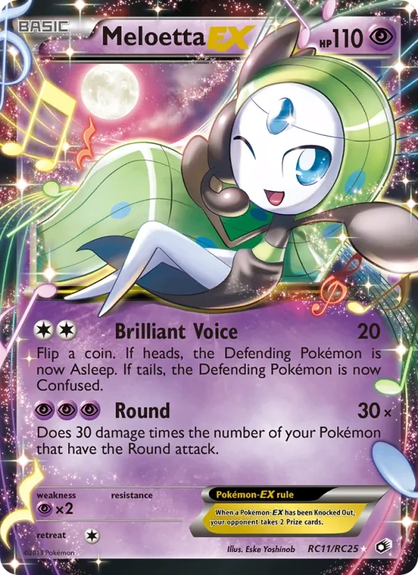 Meloetta-EX RC11 Legendary Treasures Pokémon card