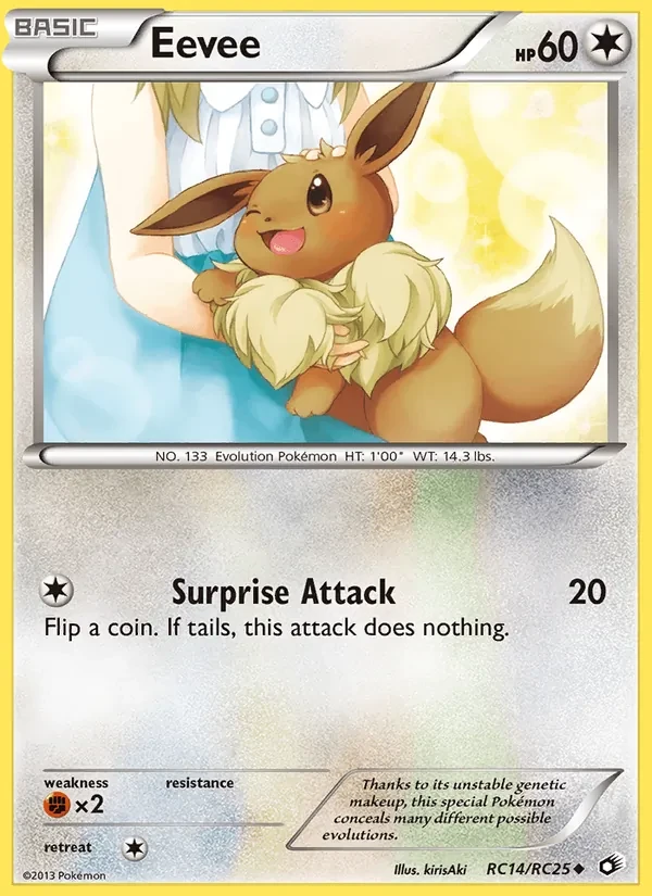Eevee RC14 Legendary Treasures Pokémon card