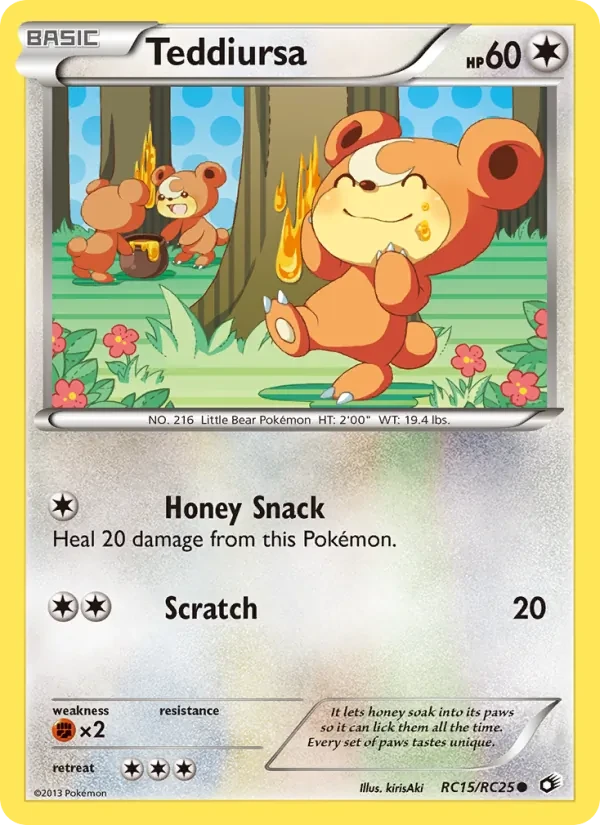 Teddiursa RC15 Legendary Treasures Pokémon card
