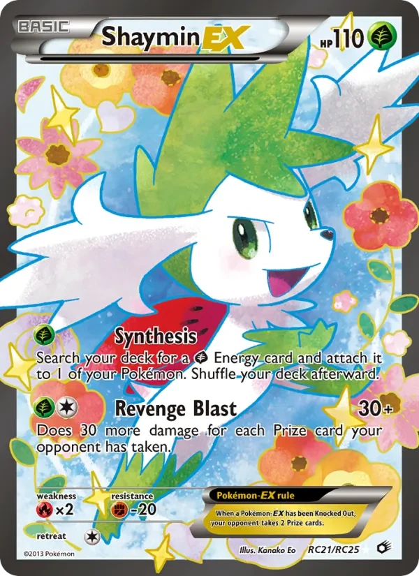 Shaymin-EX RC21 Legendary Treasures Pokémon card