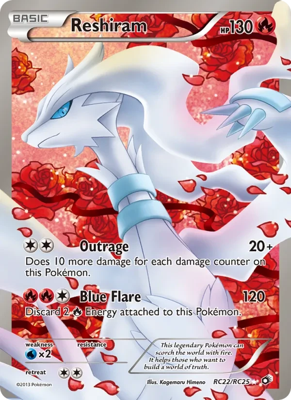 Reshiram RC22 Legendary Treasures Pokémon card