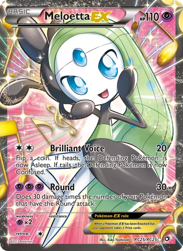 Meloetta-EX RC25 Legendary Treasures Pokémon Karte