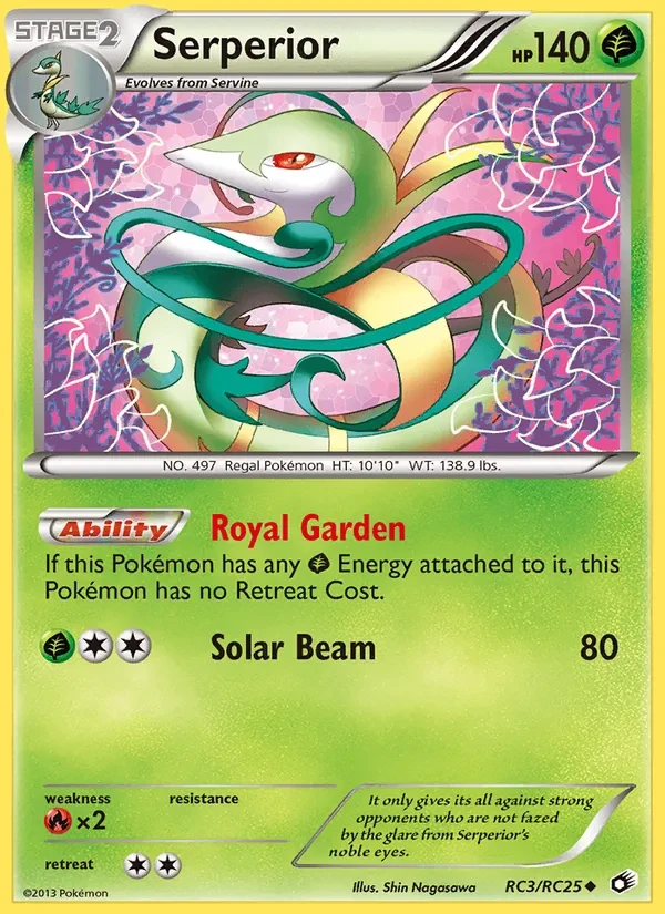 Serperior RC3 Legendary Treasures Pokémon card