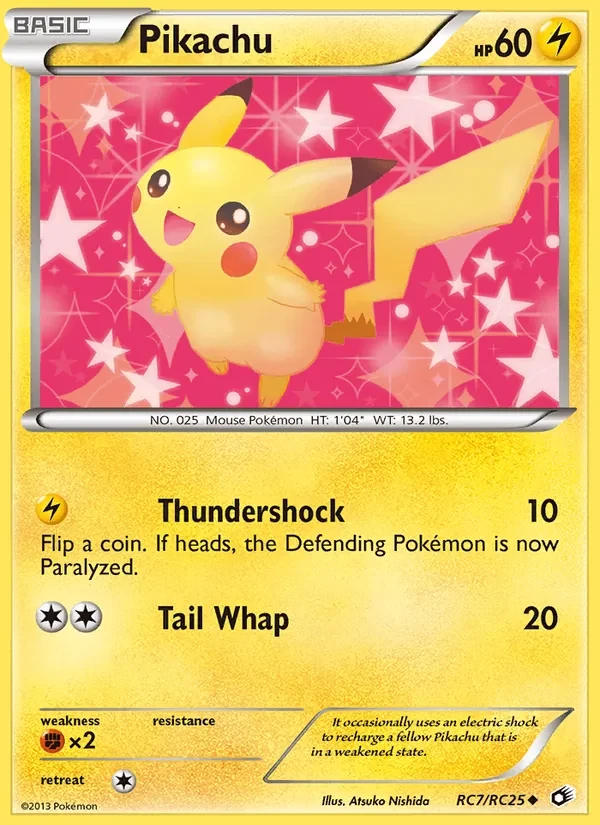Pikachu RC7 Legendary Treasures Pokémon card