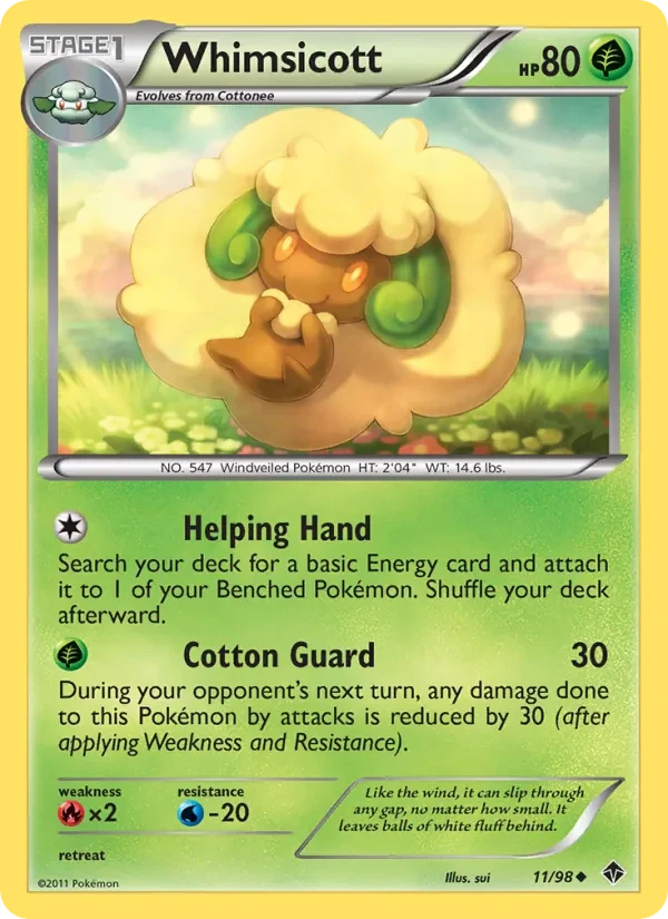 Whimsicott 11/98 Emerging Powers Pokémon Karte
